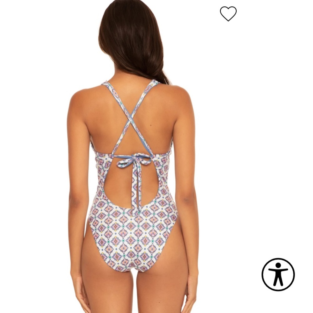 Becca Multicolor Patterned One Piece Swimsuit - image 3